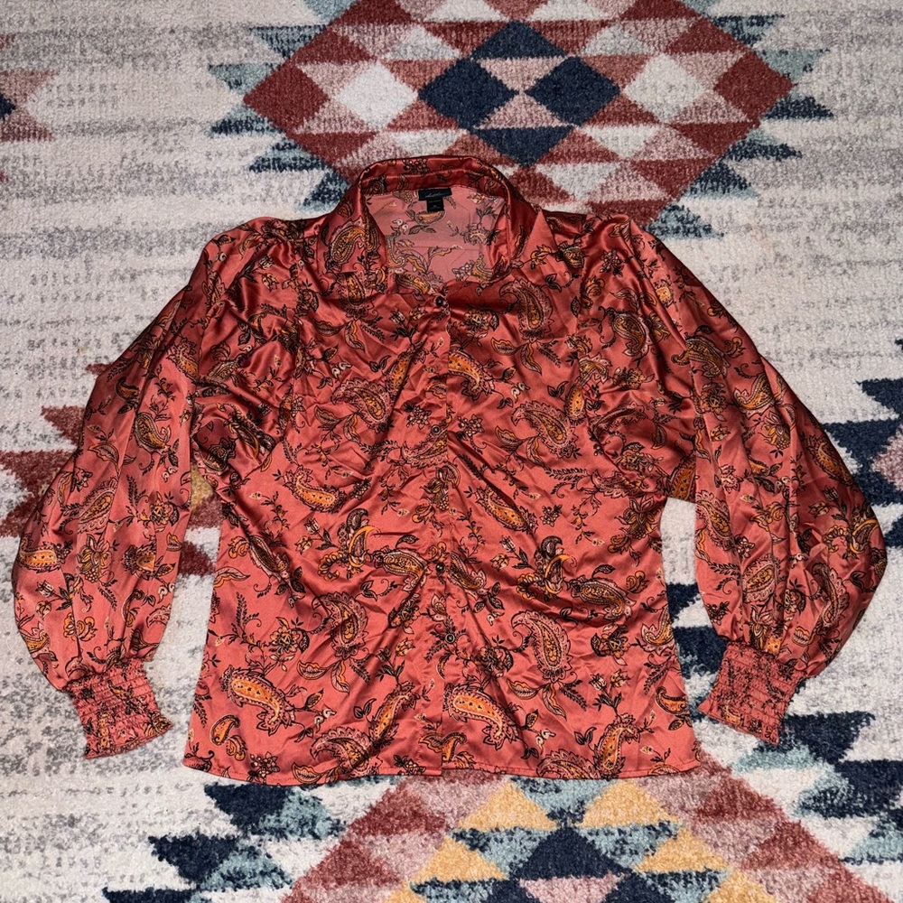Daytrip Red Ruched Blouse